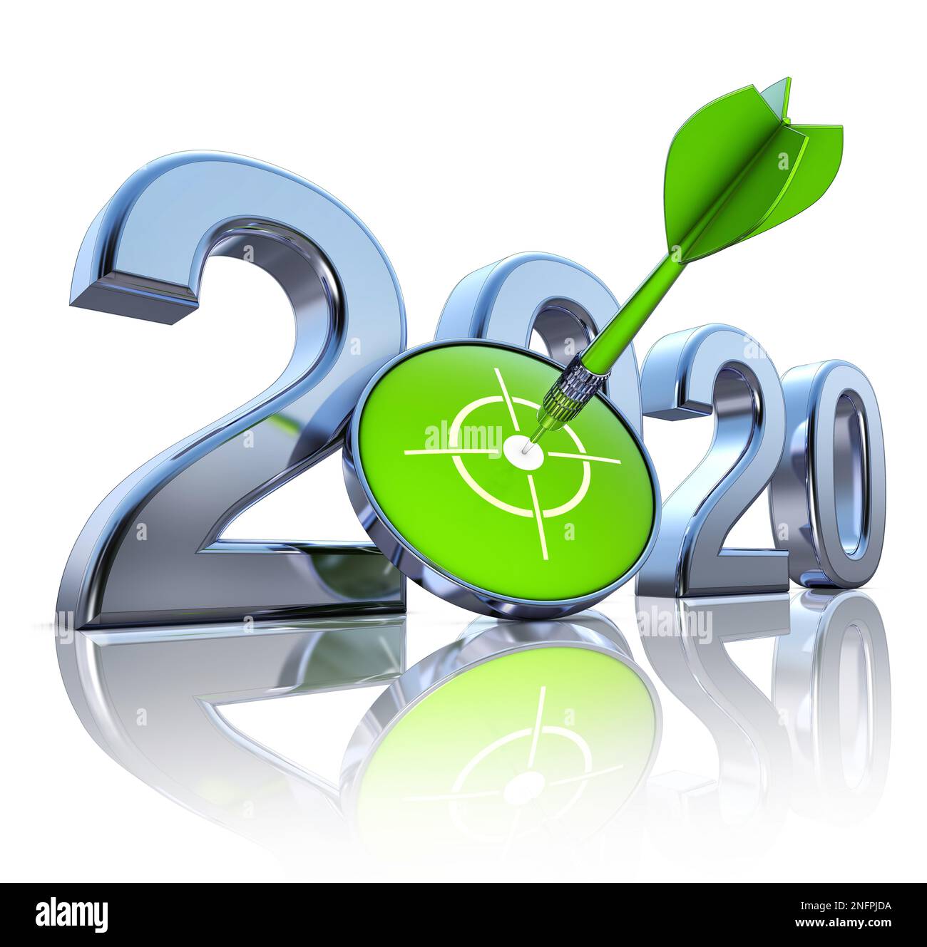 3D rendering of an 2020 symbol Stock Photo - Alamy