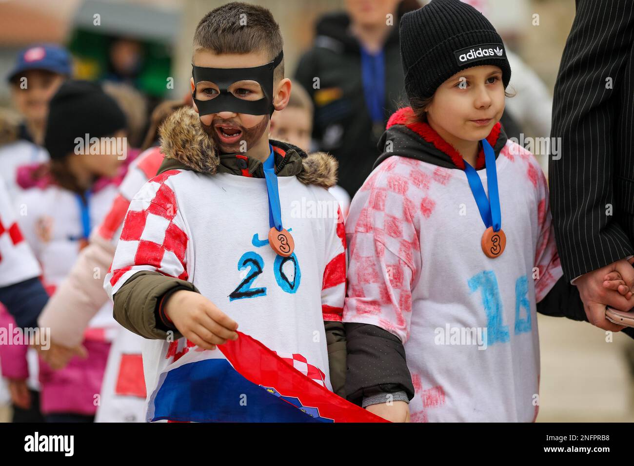 The 22nd edition of the Children's Carnival was organized by the association of the Society 'Our Children' at Arena Pula in Pula, Croatia on February 17, 2023. Photo: Srecko Niketic/PIXSELL Stock Photo