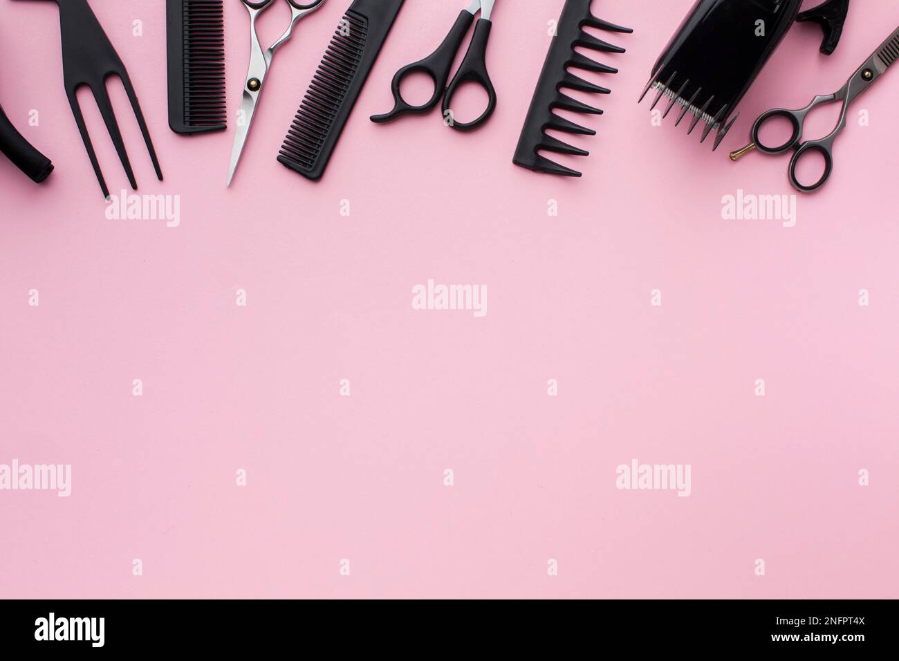 hairdressing equipment with . High resolution photo Stock Photo Alamy
