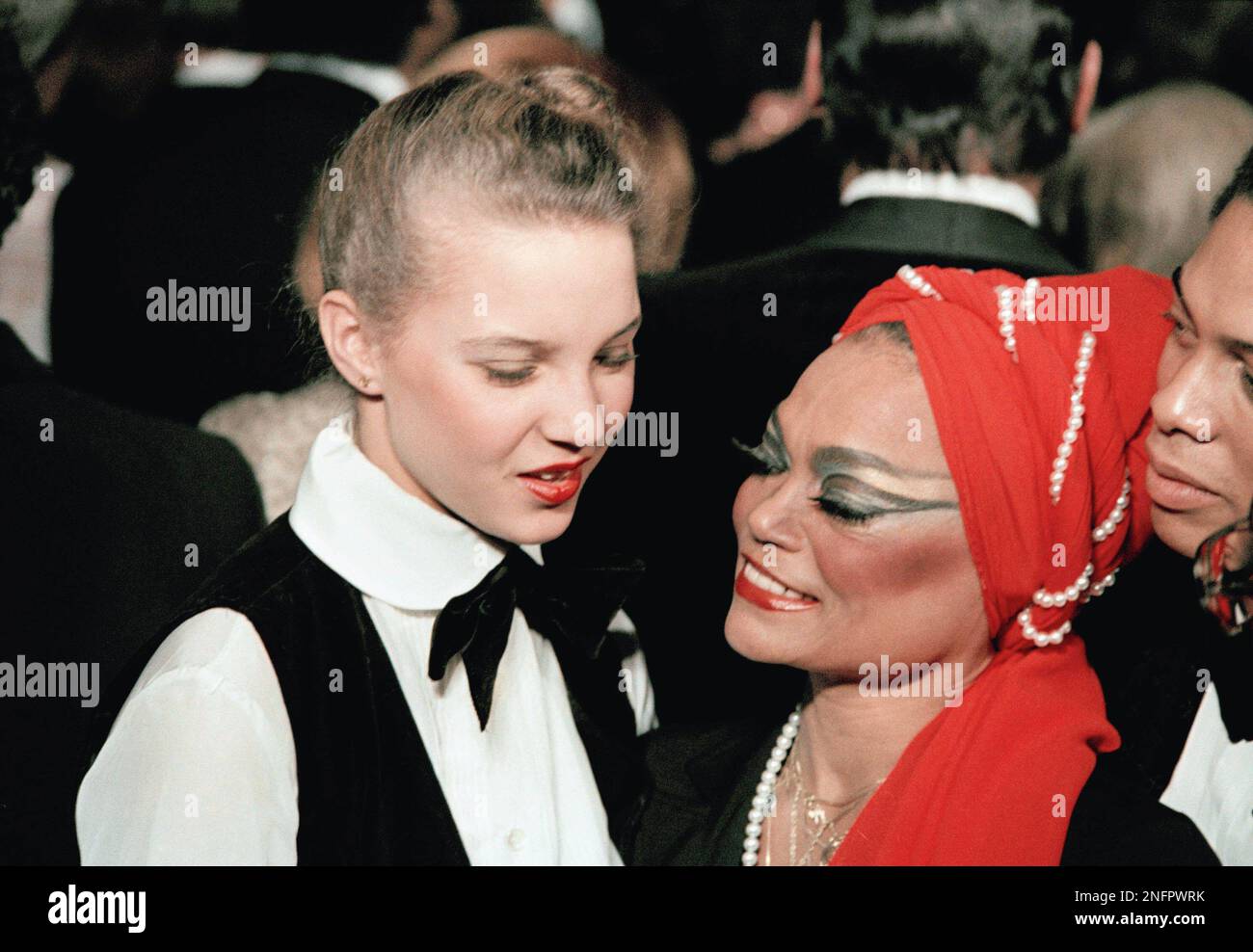 Eartha Kitt and her daughter Kitt McDonald are shown as they visited