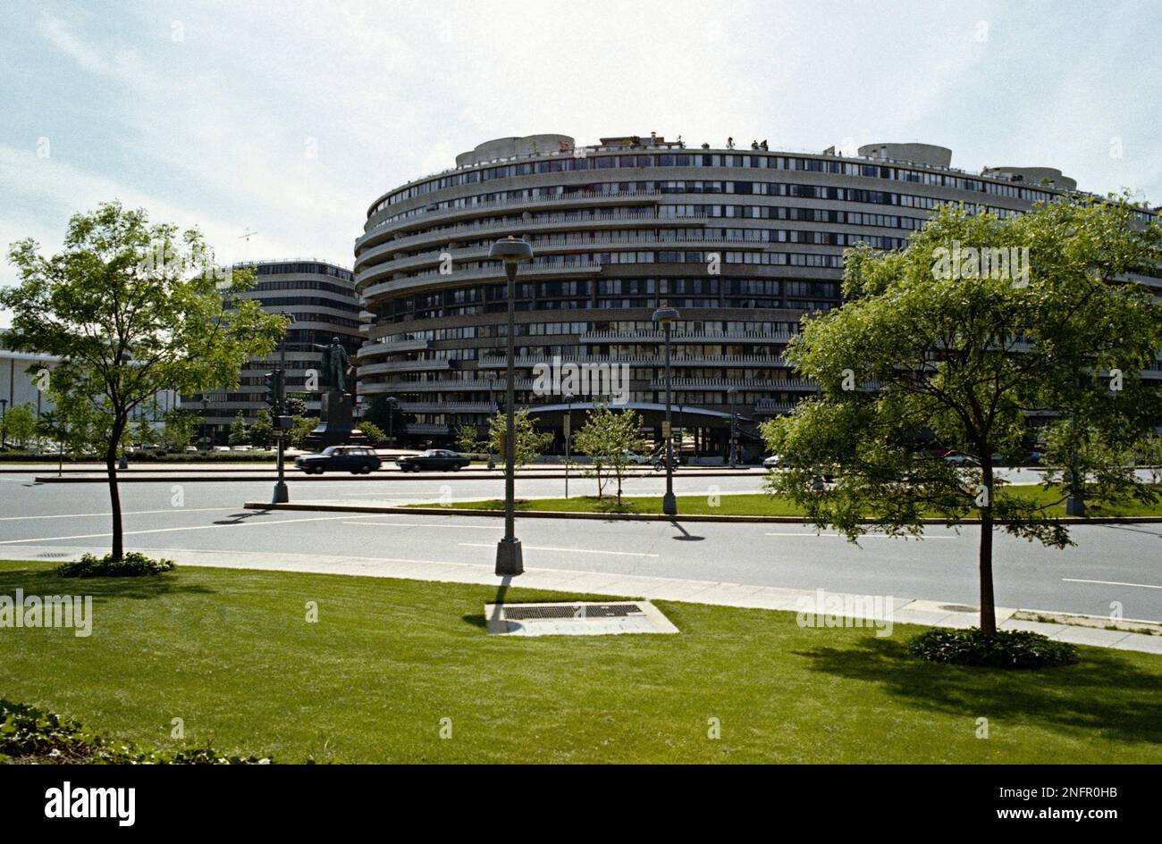 An exterior view of Watergate office building on Jan. 12, 1973 in Washington, D.C. (AP Photo/BD