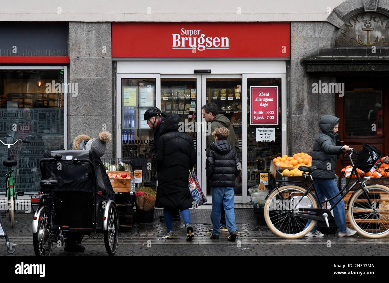 Copenhagen/Denmark/17 February 2023/ Inflations and high food price in danish grocery stores in