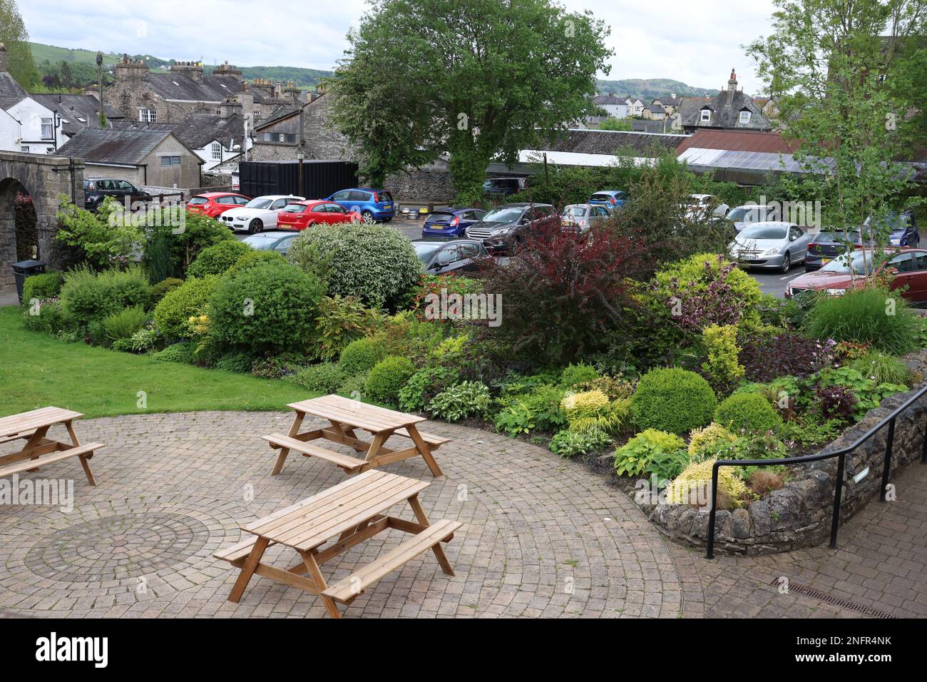 Brewery Arts Centre, Kendal, gardens Stock Photo Alamy