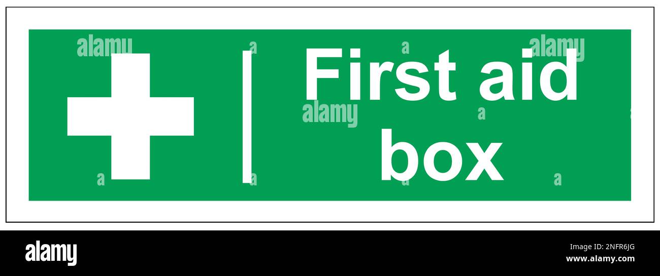 First aid box sign Stock Photo Alamy