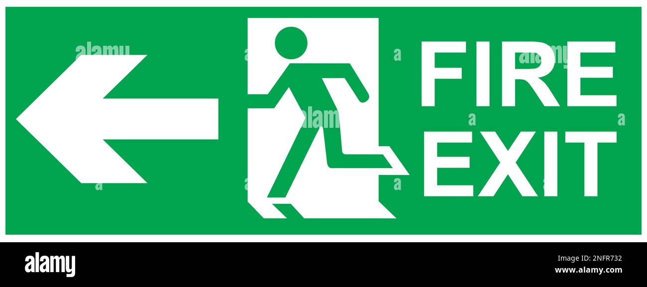 Fire exit sign Stock Photo Alamy