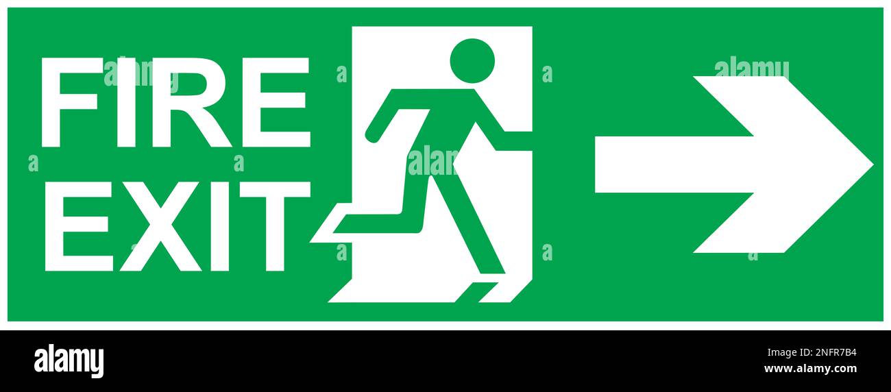 Fire exit sign Stock Photo Alamy
