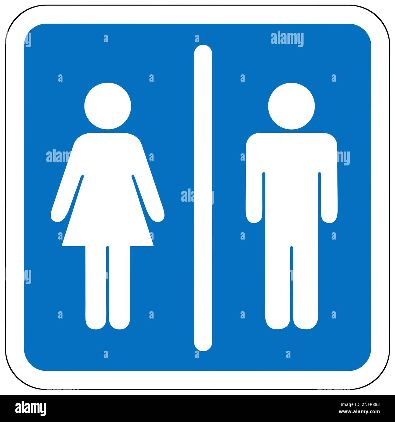 Male and female restroom sign Stock Photo - Alamy