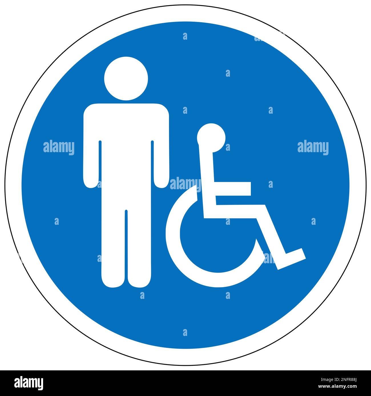 Male and disabled restroom sign Stock Photo - Alamy