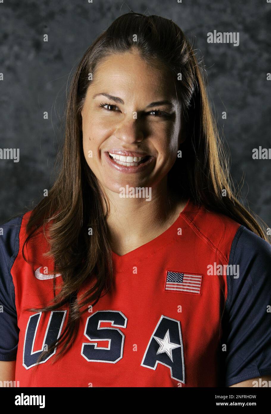 Softball player Jessica Mendoza poses for a portrait during the USOC