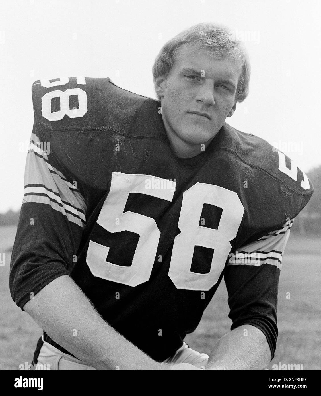 Pittsburgh Steelers linebacker Jack Lambert (58) is shown August 1975