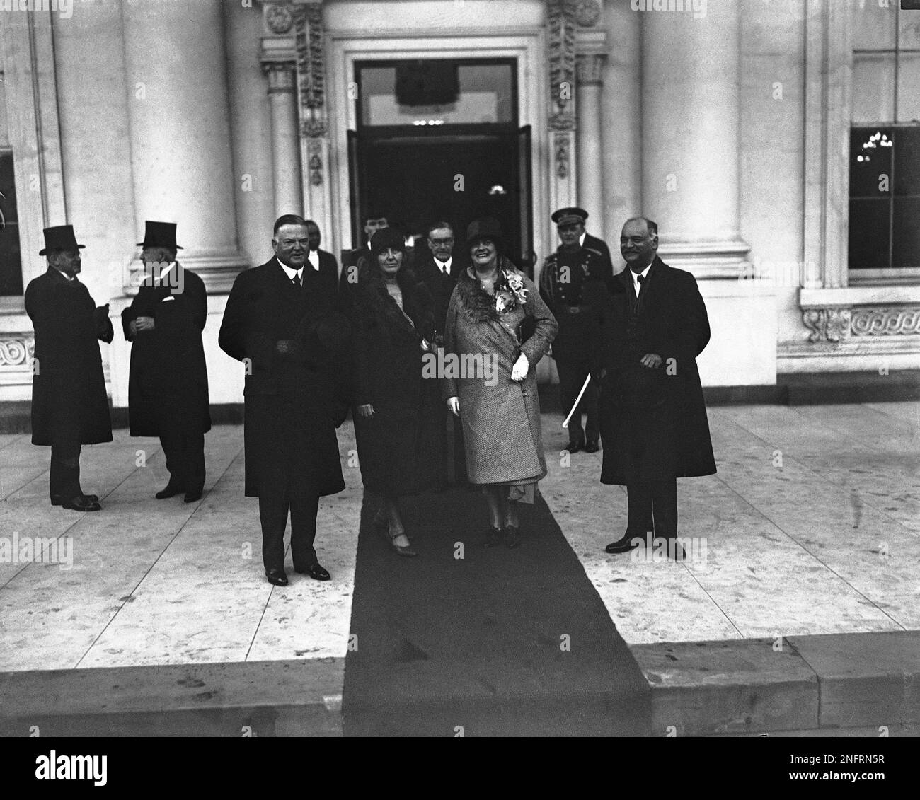 President Herbert Hoover, first lady Lou Henry Hoover, Dolly Curtis Gann, sister of Vice