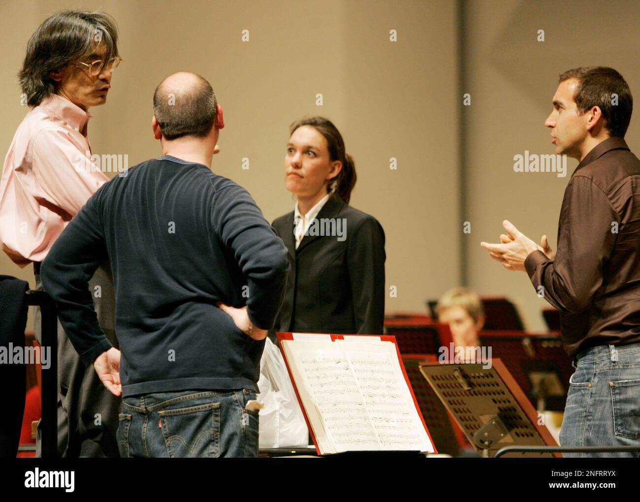 Conductor Kent Nagano, left, music director of Montreal Symphony