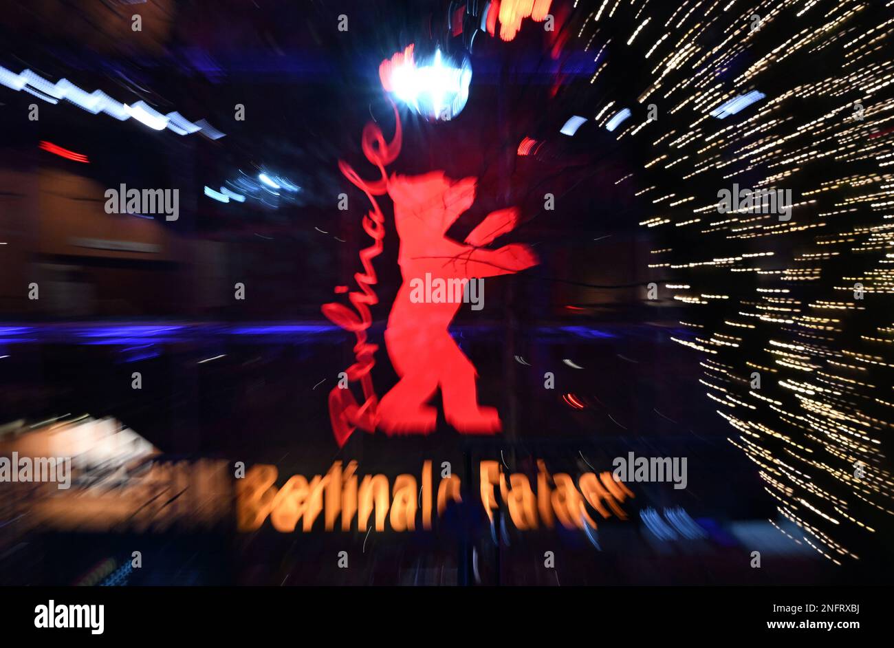 Berlin, Germany. 17th Feb, 2023. The Berlinale logo can be seen at the Berlinale Palast. The Berlinale is one of the major film festivals and lasts until February 26, 2023. Credit: Jens Kalaene/dpa/Alamy Live News Stock Photo