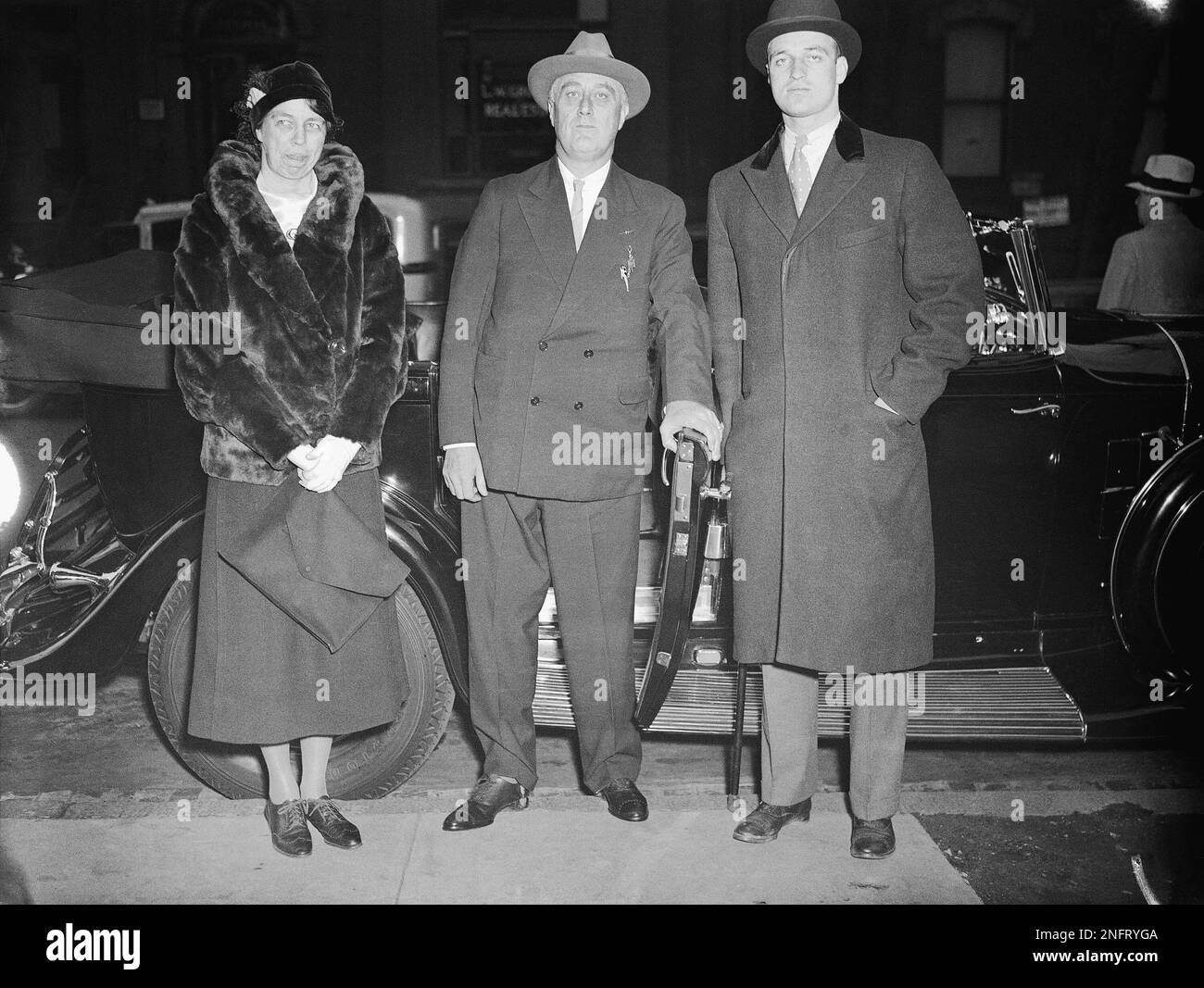 President Franklin Delano Roosevelt, center, with first lady Eleanor ...