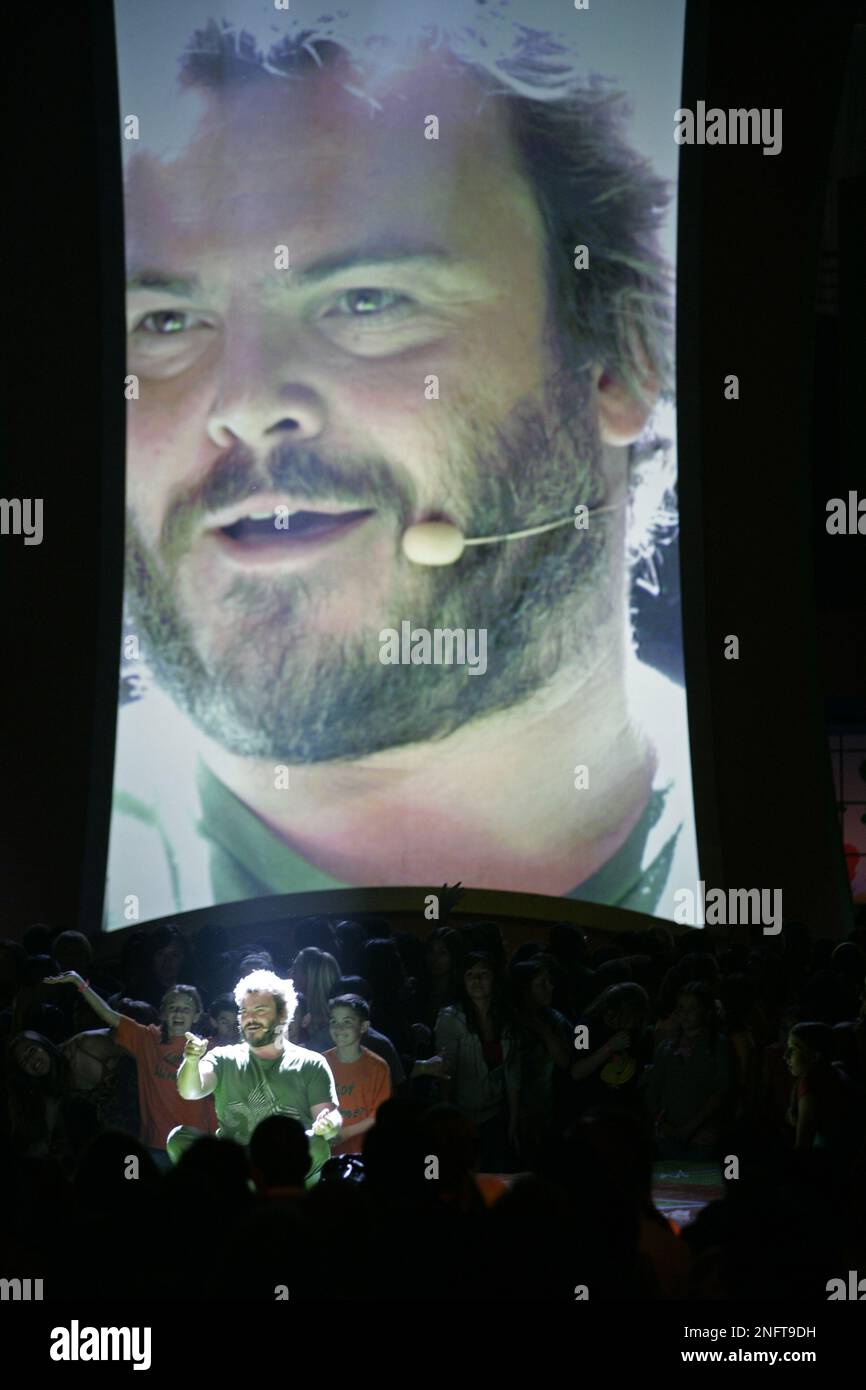Jack Black hosts the 21st Annual Kids' Choice Awards in Los Angeles, on  Saturday, March 29, 2008. (AP Photo/Matt Sayles Stock Photo - Alamy, image size:866x1390