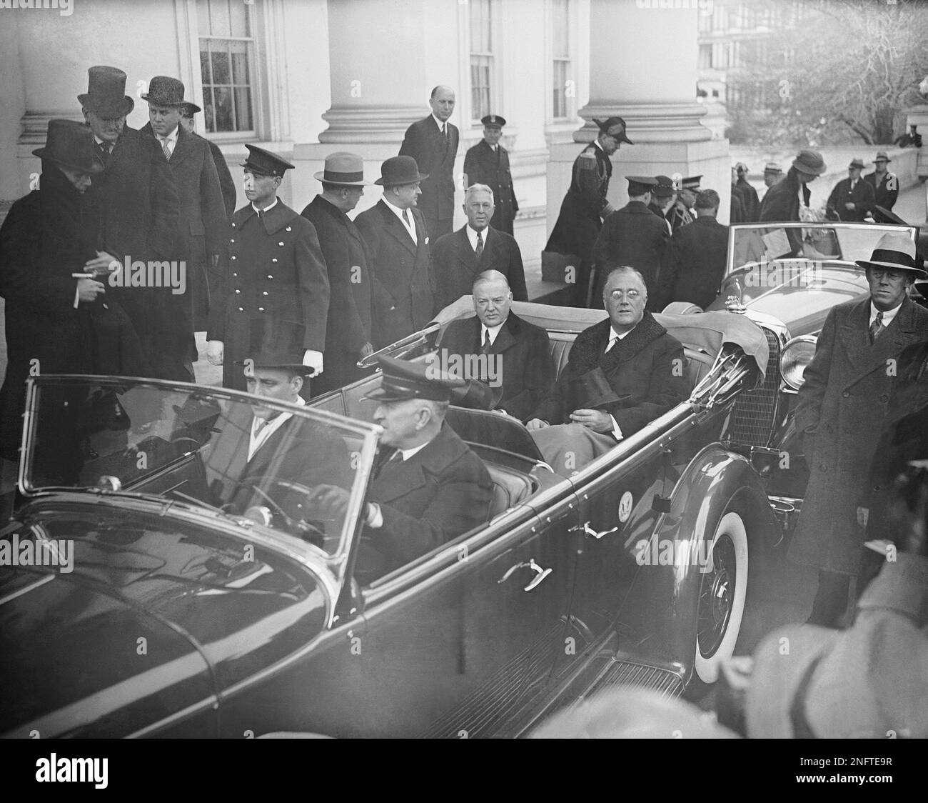 President Herbert Hoover, left, and Presidentelect Franklin D