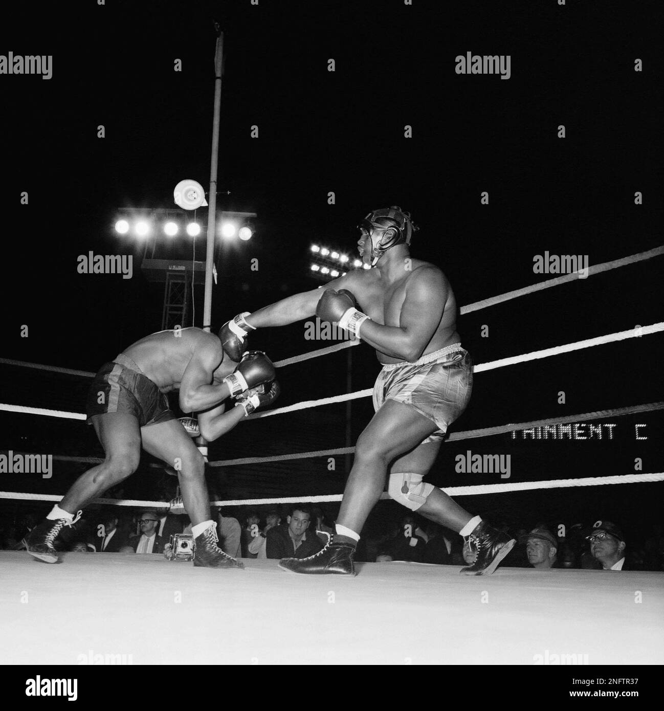 Buster Mathis put all of his 295 pounds behind the right that he throws