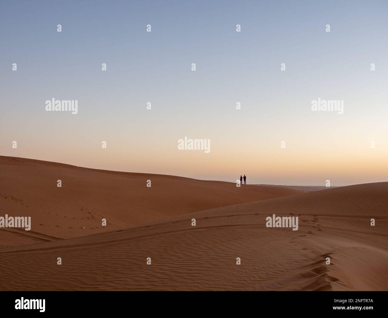 Beautiful sand dunes in Dubai desert, UAE Stock Photo