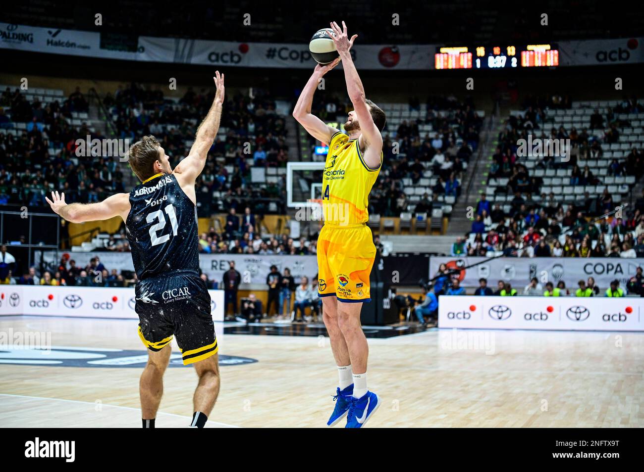Badalona, Spain. 17th Feb, 2023. Spanish King´s Cup Basketball match  against CB Canarias and