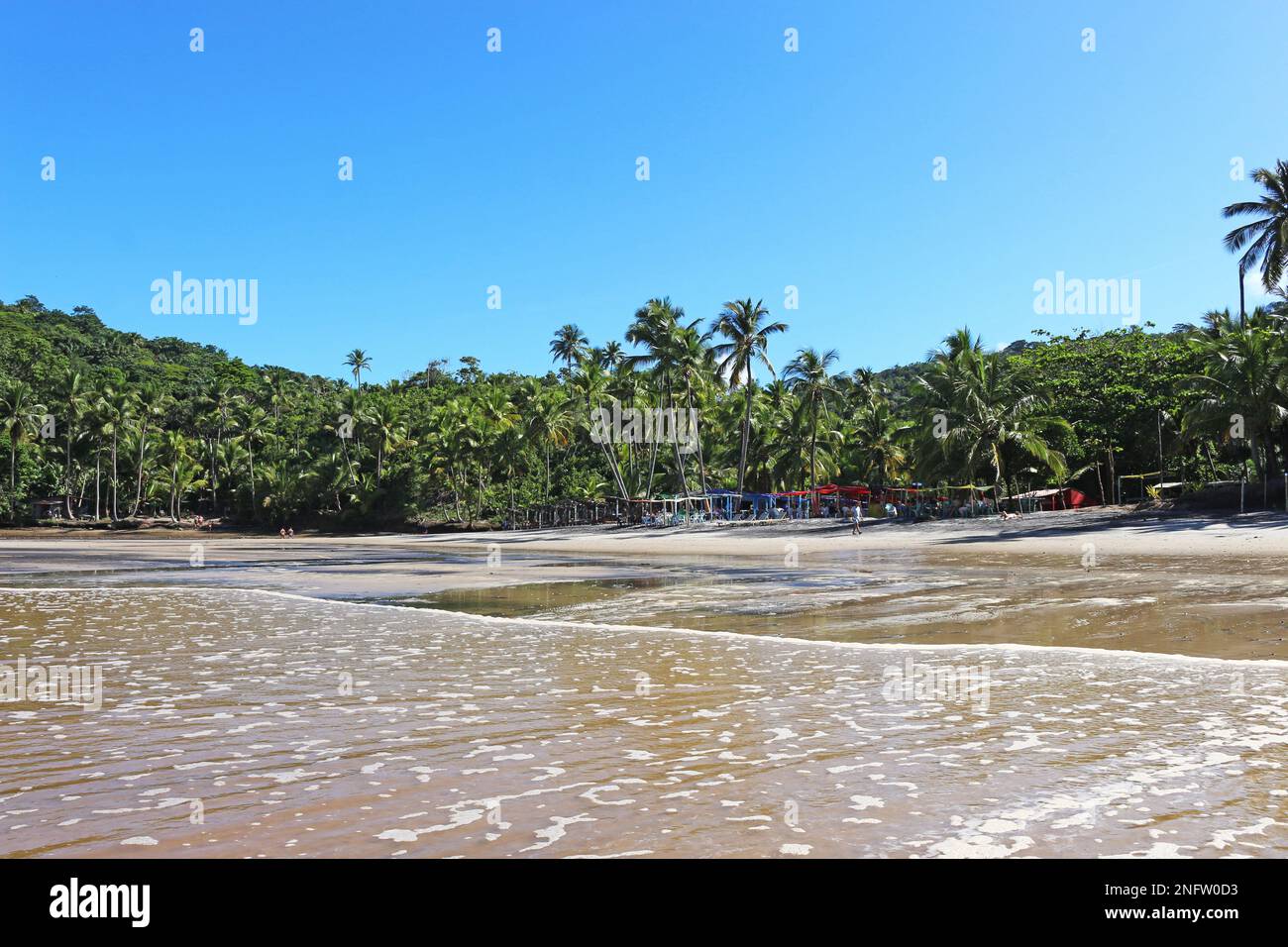 The fantastic landscape of the small beach of Havaizinho, Itacaré, Bahia. Stock Photo