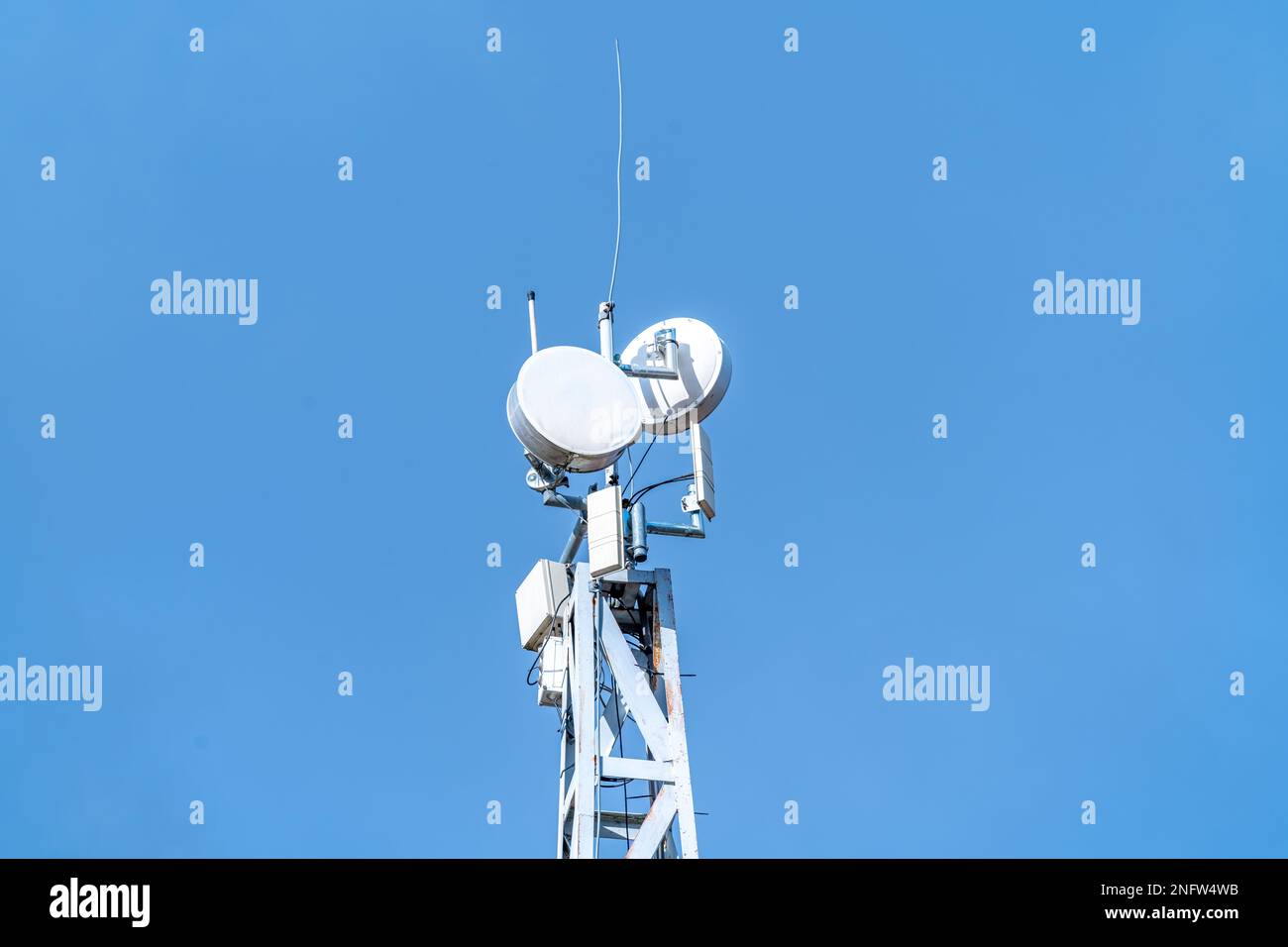 mobile signal transmitter and wifi on the pole Stock Photo Alamy
