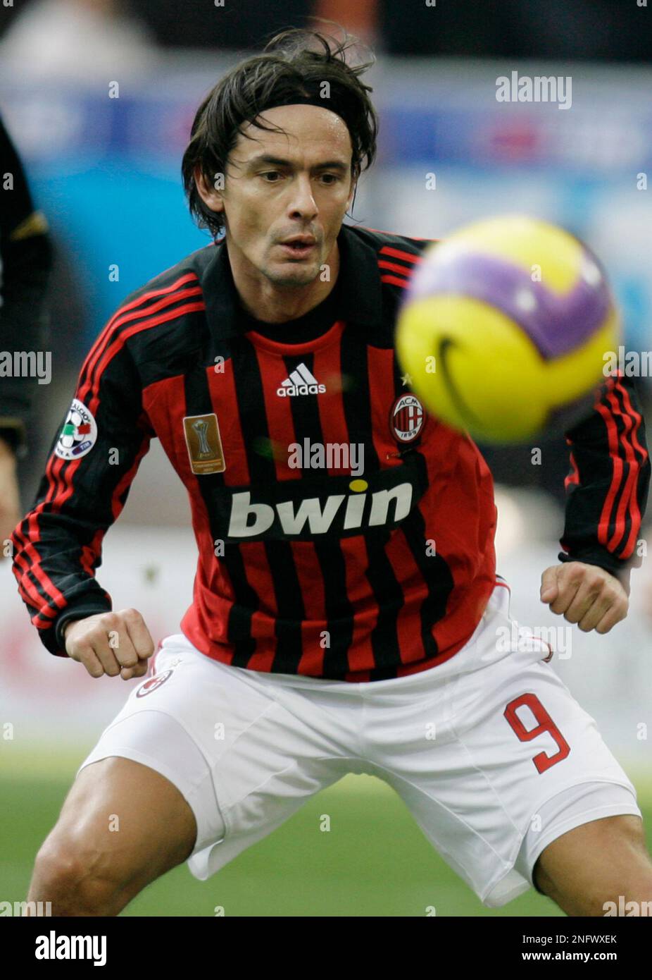AC Milan forward Filippo Inzaghi during major league soccer match ...