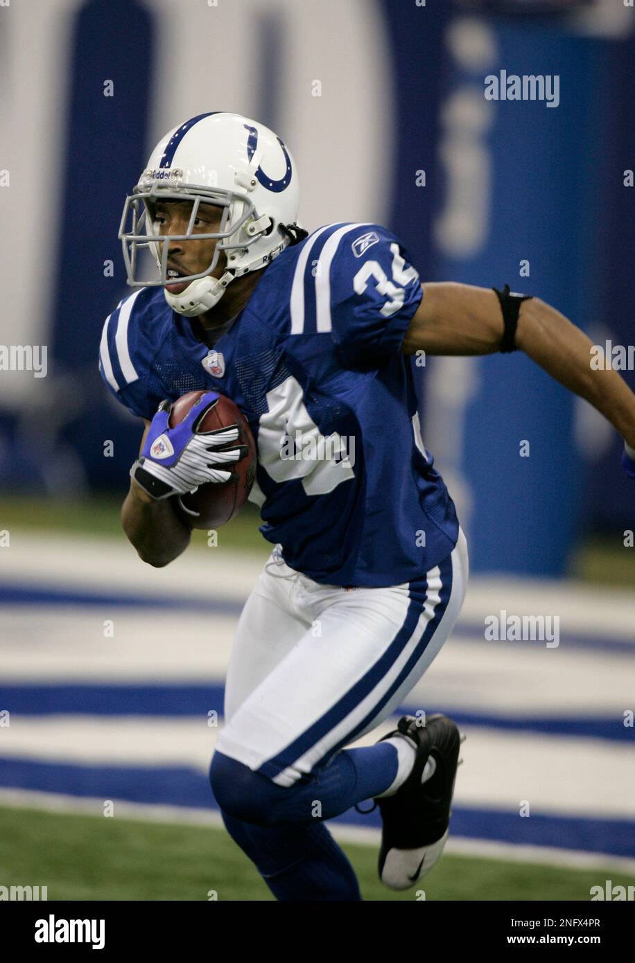 Indianapolis Colts' T.J. Rushing in action during an NFL divisional