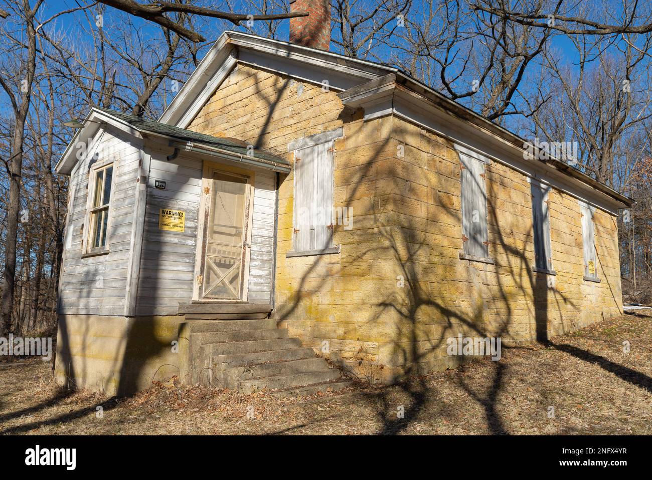 Old abandoned oneroom schoolhouse in the Midwest. Leaf River, Illinois, USA Stock Photo Alamy