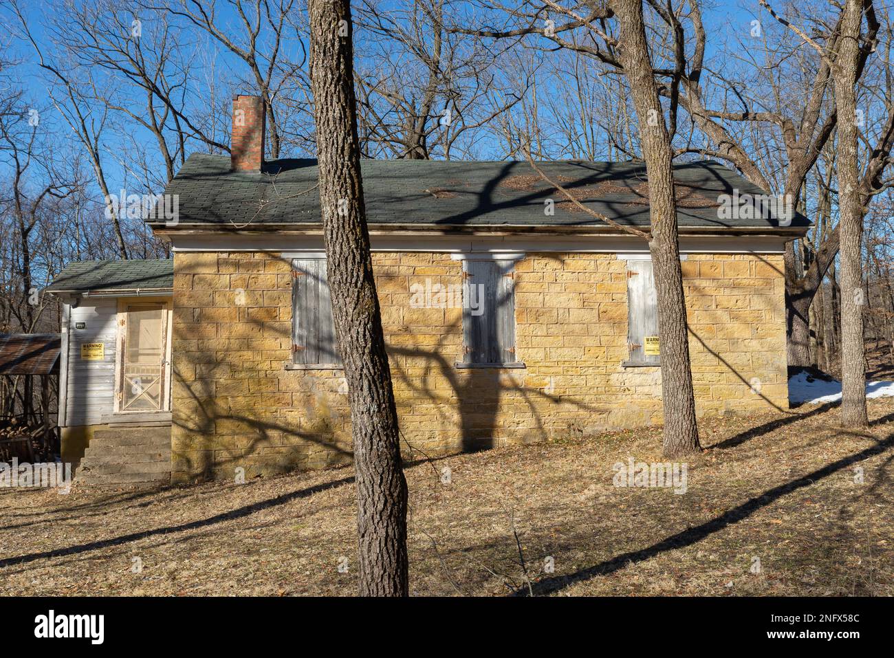 Old abandoned oneroom schoolhouse in the Midwest. Leaf River, Illinois, USA Stock Photo Alamy