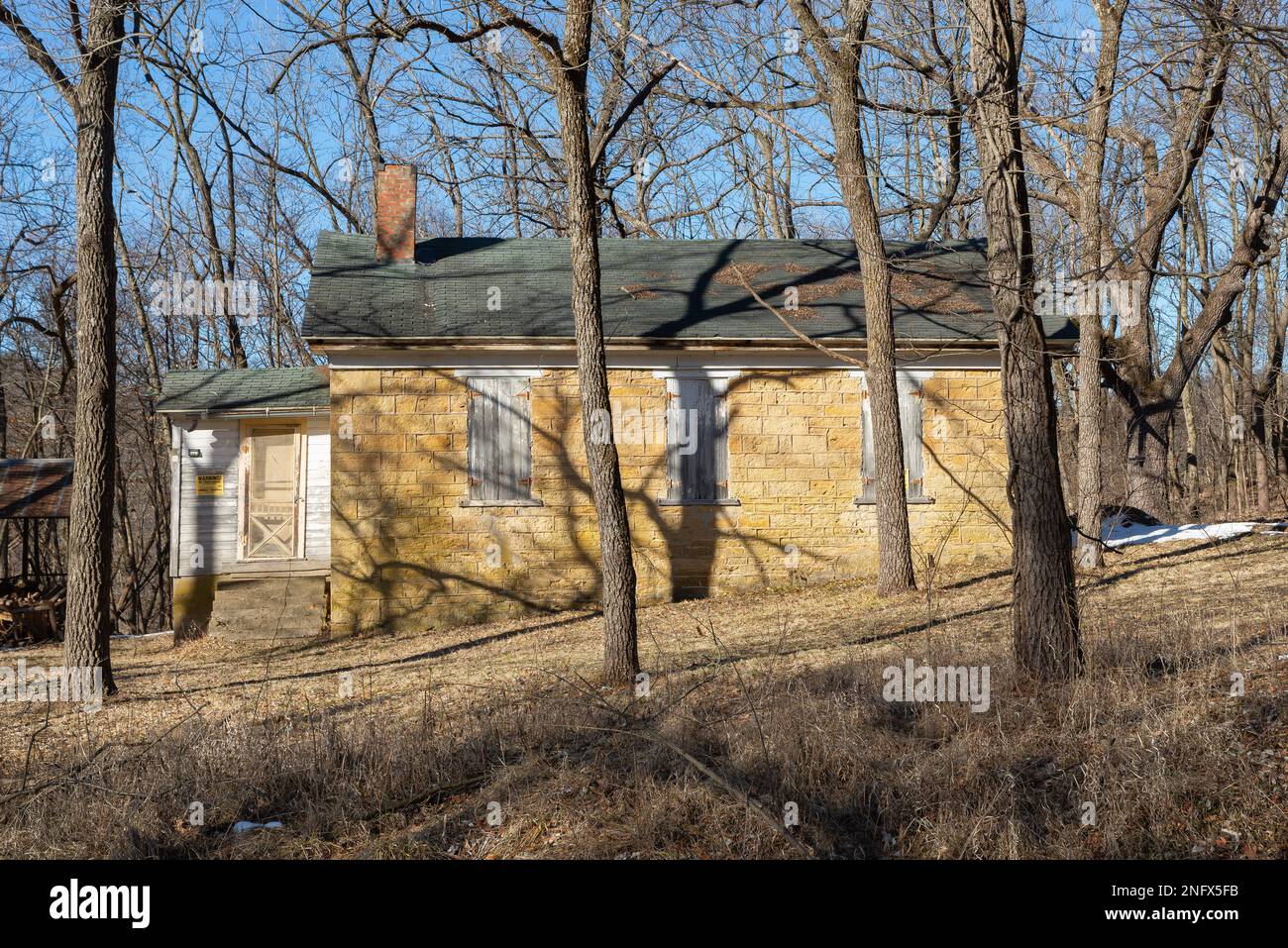 Old abandoned oneroom schoolhouse in the Midwest. Leaf River, Illinois, USA Stock Photo Alamy