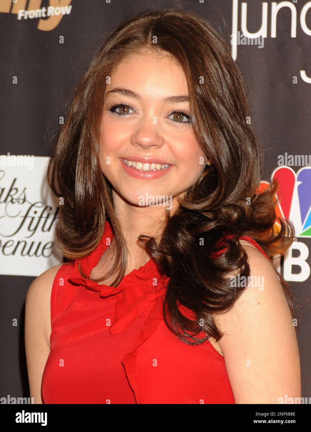 Actress Sarah Hyland arrives for the New York premiere of the NBCTV