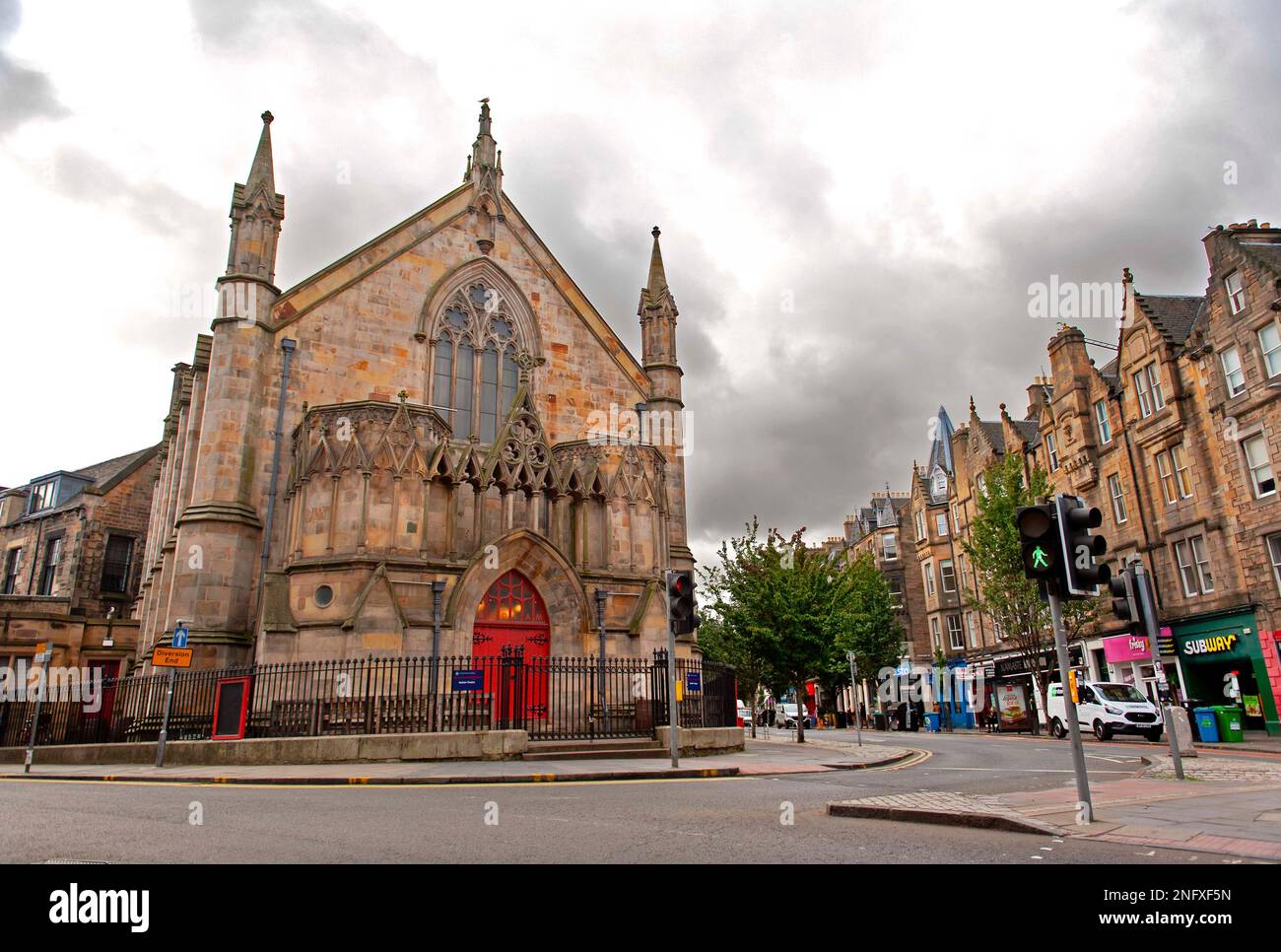 Bedlam Theatre is a theatre in the Old Town of Edinburgh, Scotland. The building was completed in 1848 for the New North Free Church Stock Photo