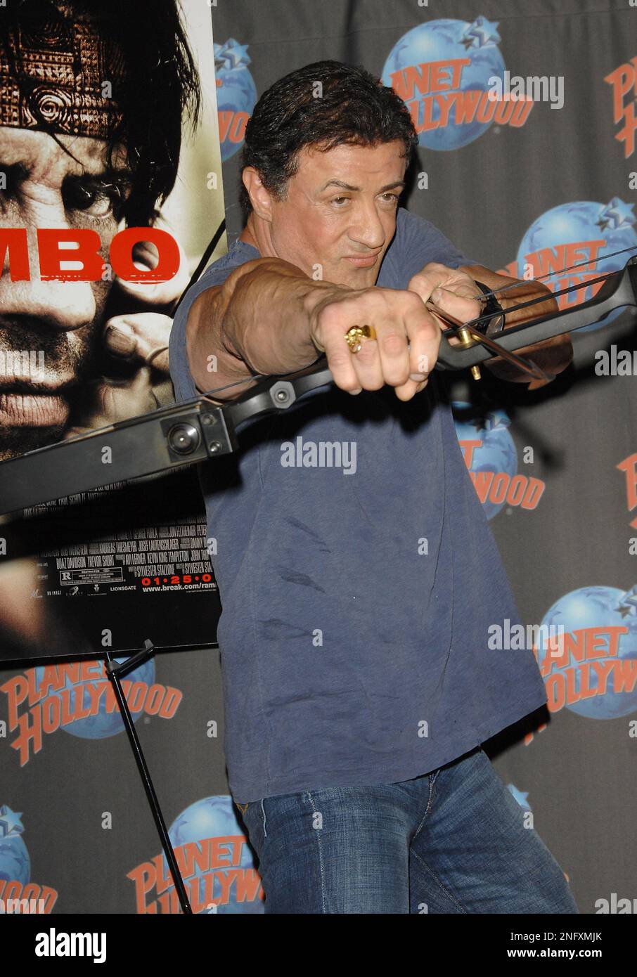 Actor Sylvester Stallone makes an appearance at Planet Hollywood Times ...