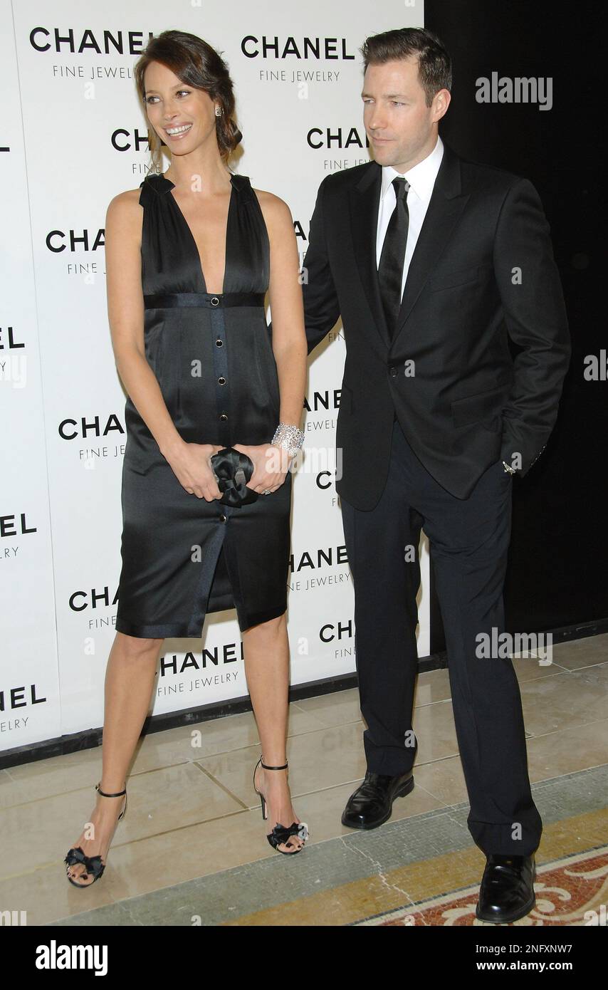 Jan 16, 2008 - New York, NY, USA - CHRISTY TURLINGTON with ED BURNS at the  Chanel Fine