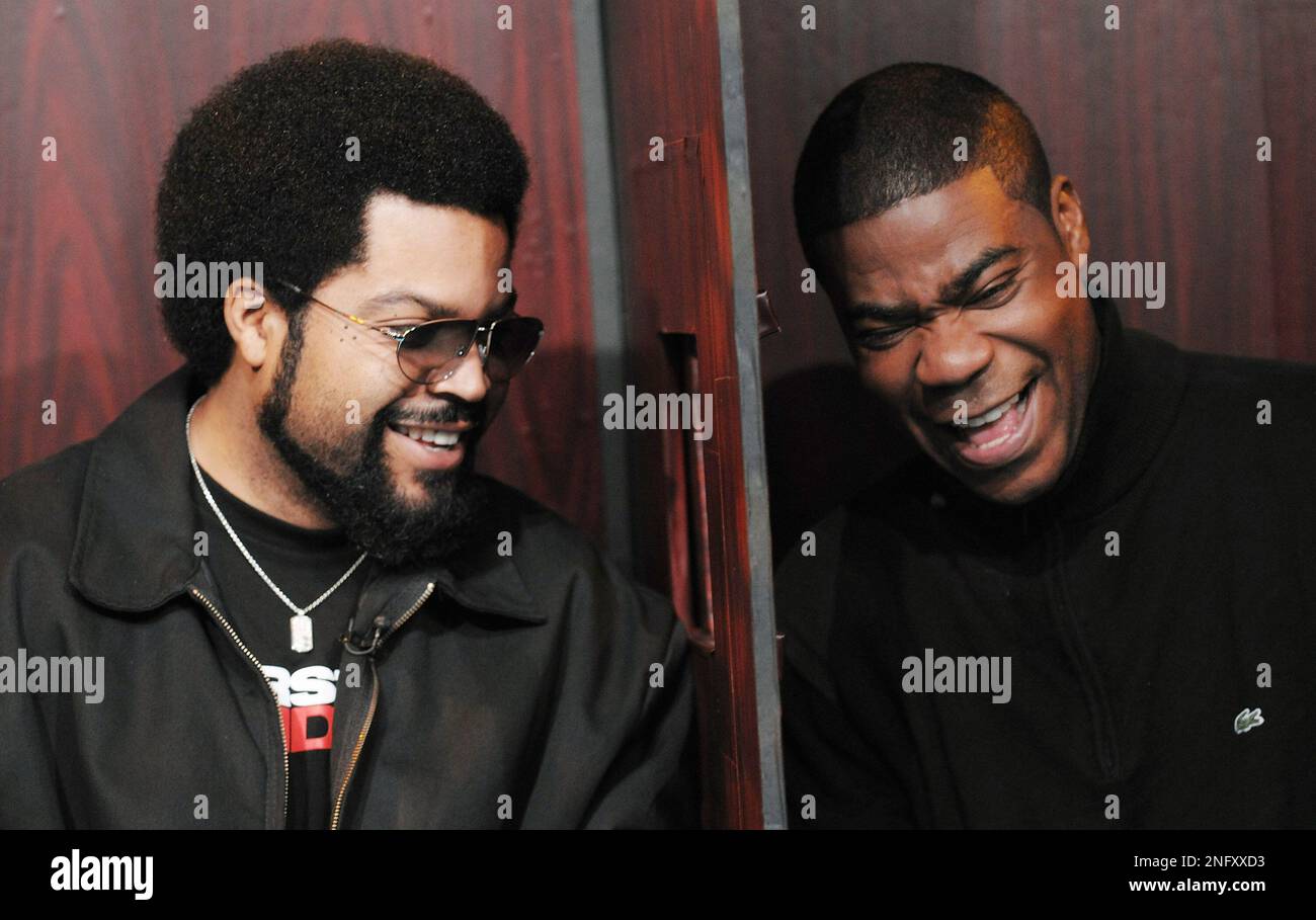 Actor Ice Cube, left, and actor Tracy Morgan make an appearance on MTV ...