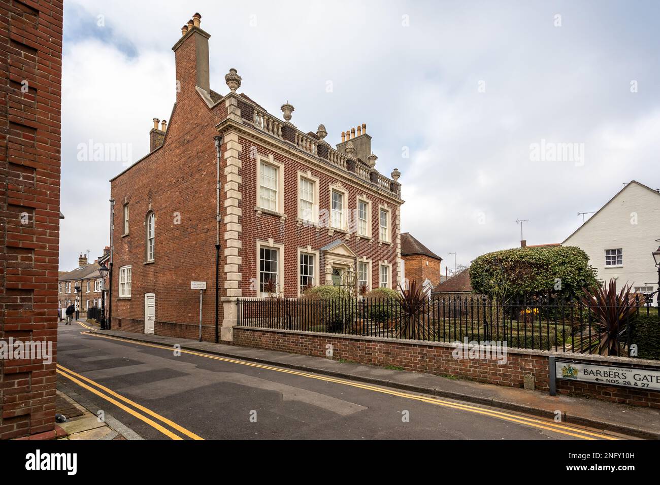 West End House - a grand mansion in Old Town, Poole, Dorset, UK on 13 February 2023 Stock Photo