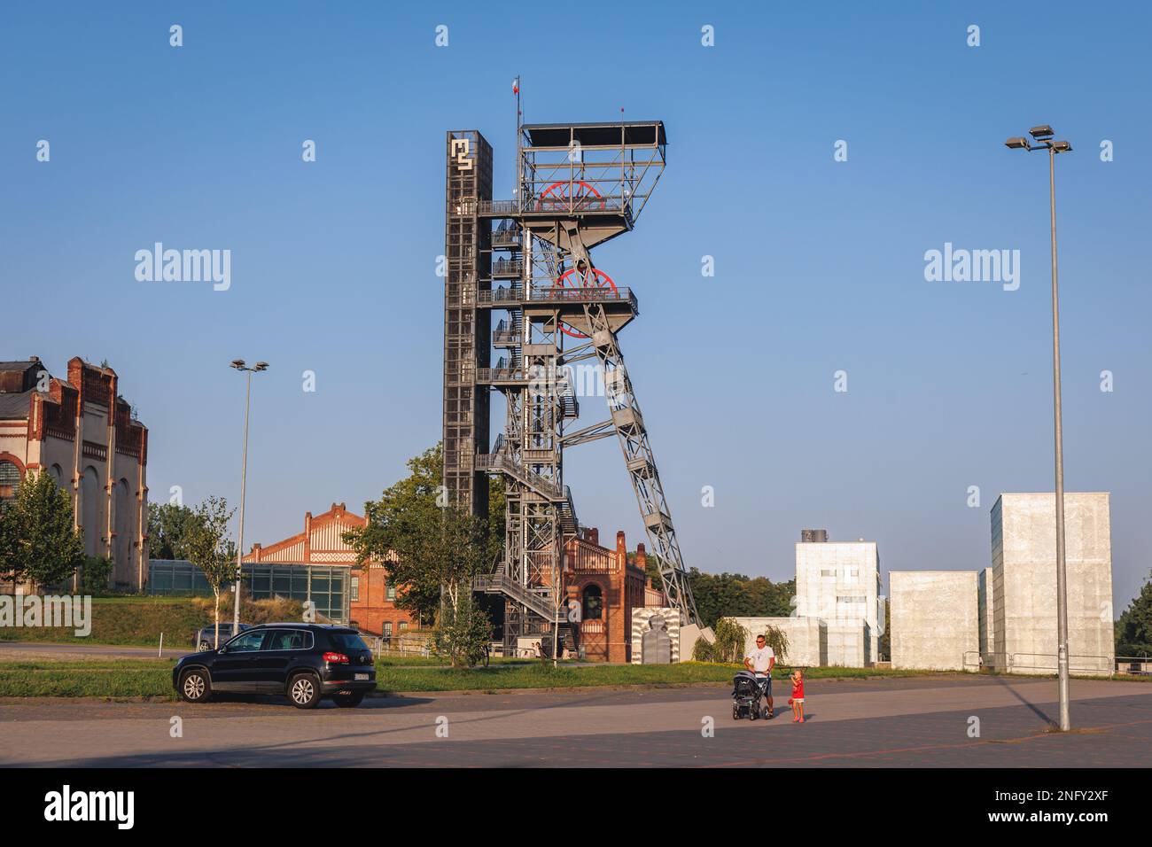 Headframe of a shaft in New Silesian Museum in area of former Hard Coal