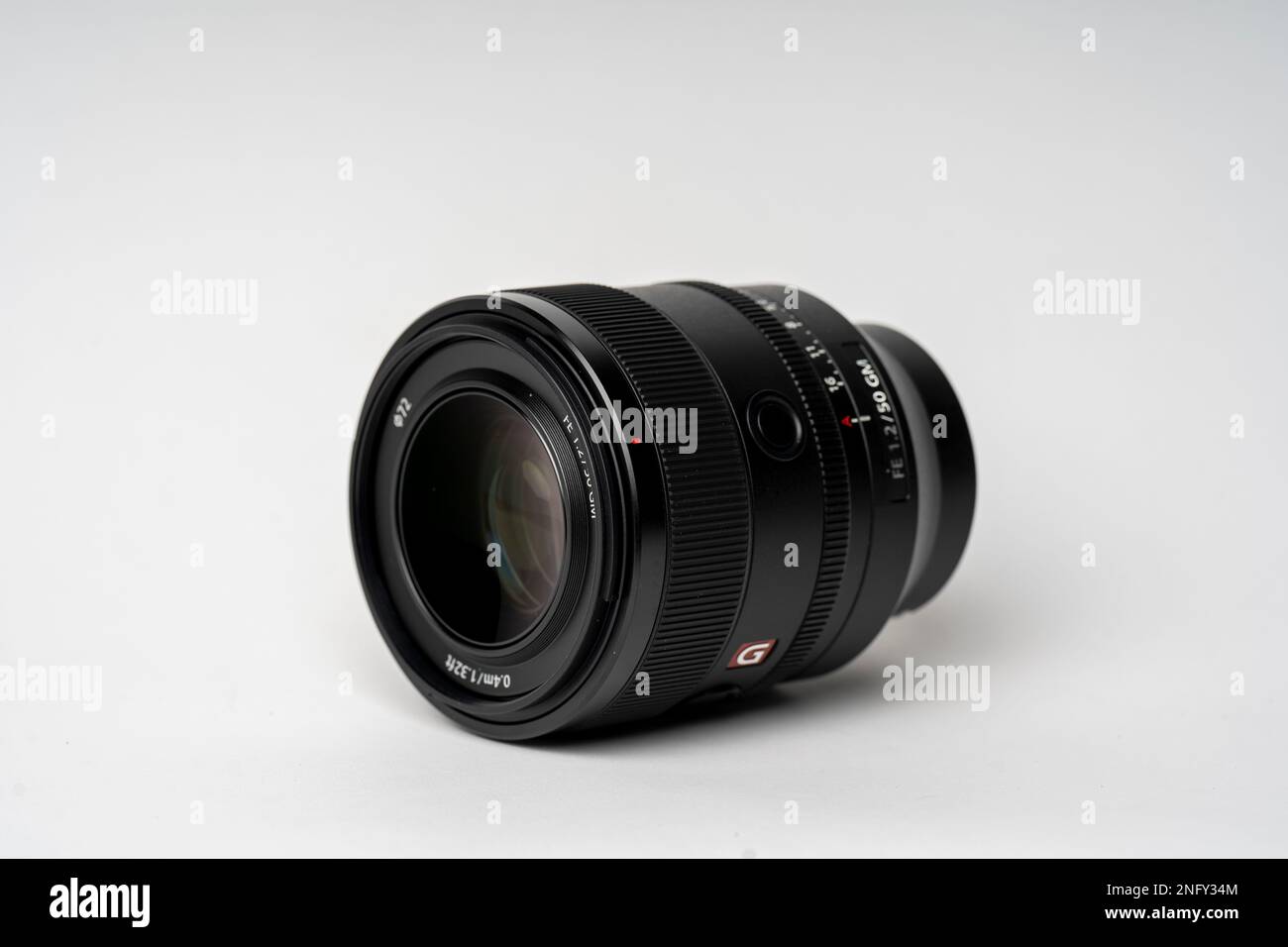 Sony G-Master SEL FE 50mm f 1.2 GM lens. Selective focus photo 