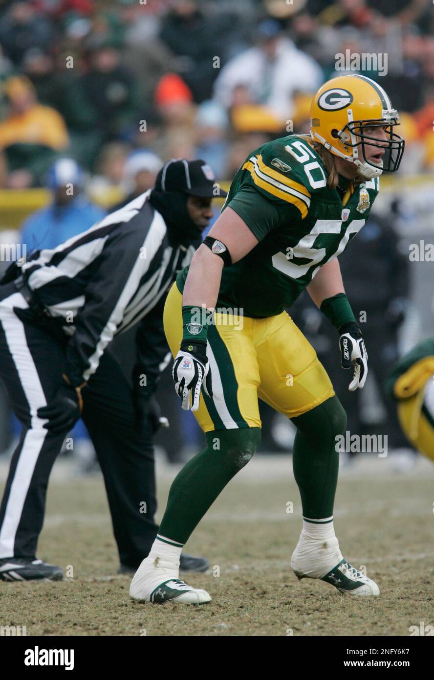 20 December 2009: Green Bay Packers A.J. Hawk (50) has a handful of  Pittsburgh Steelers Heath MillerÃ•s (83) jersey during the NFL football  game between the Green Bay Packers and the Pittsburgh