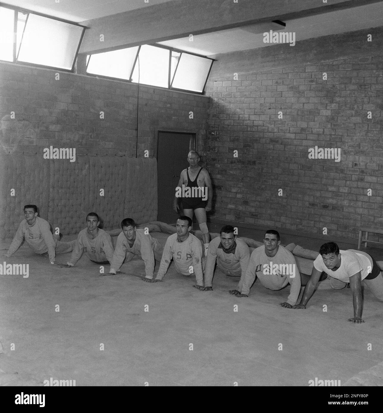 U S Greco Roman Olympic Wrestlers Exercise At A Training Session In u-s-greco-roman-olympic-wrestlers-exercise-at-a-training-session-in