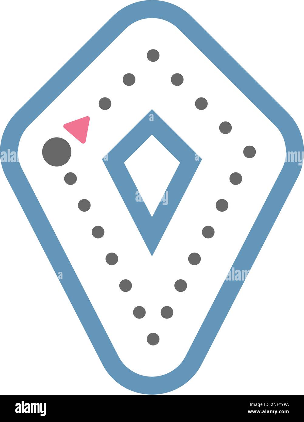 Dotted kite shape for tracing lines for preschool and kindergarten