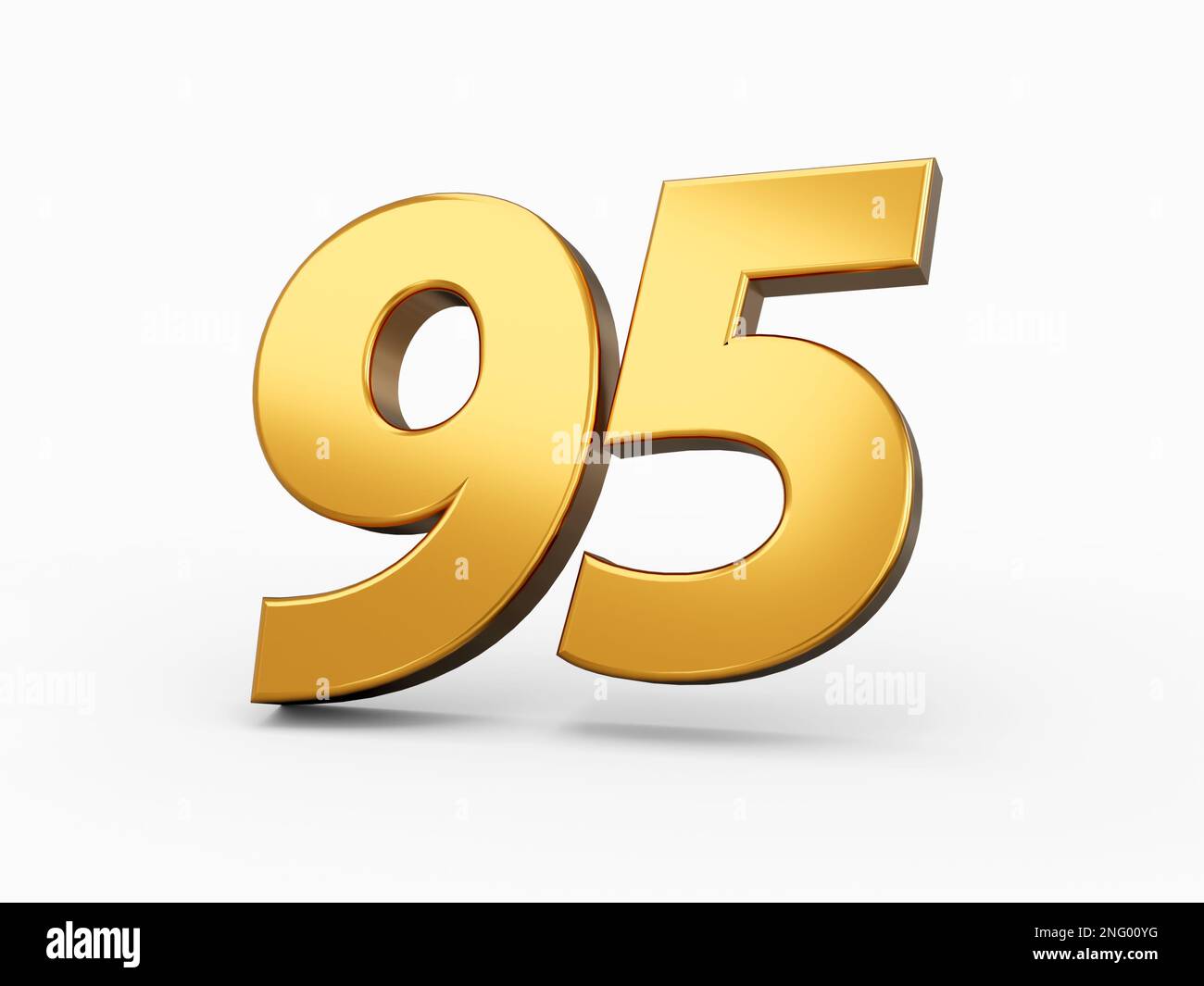 A 3d Illustration Of Golden Number 95 On A White Background Stock Photo A 3d Illustration Of Golden Number 95 On A White Background Stock Photo