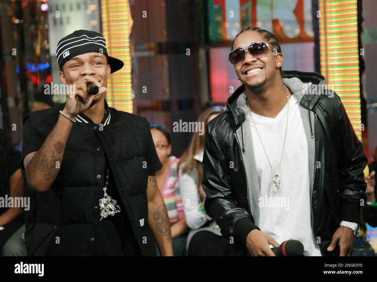 Rappers Bow Wow, left, and Omarion, make an appearance on MTV's Total