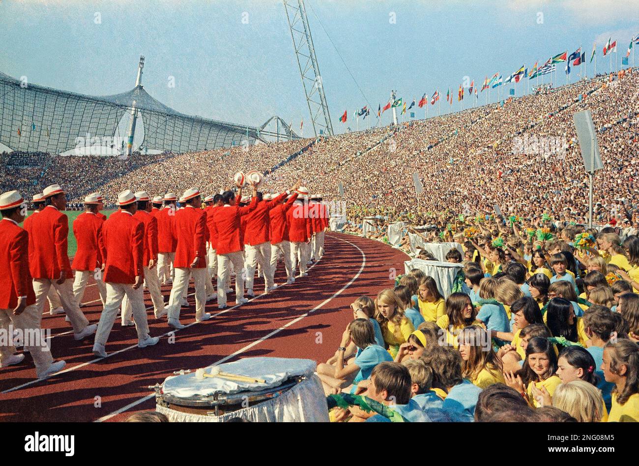 Pictured here is a view of the opening ceremonies of the 1972 Summer