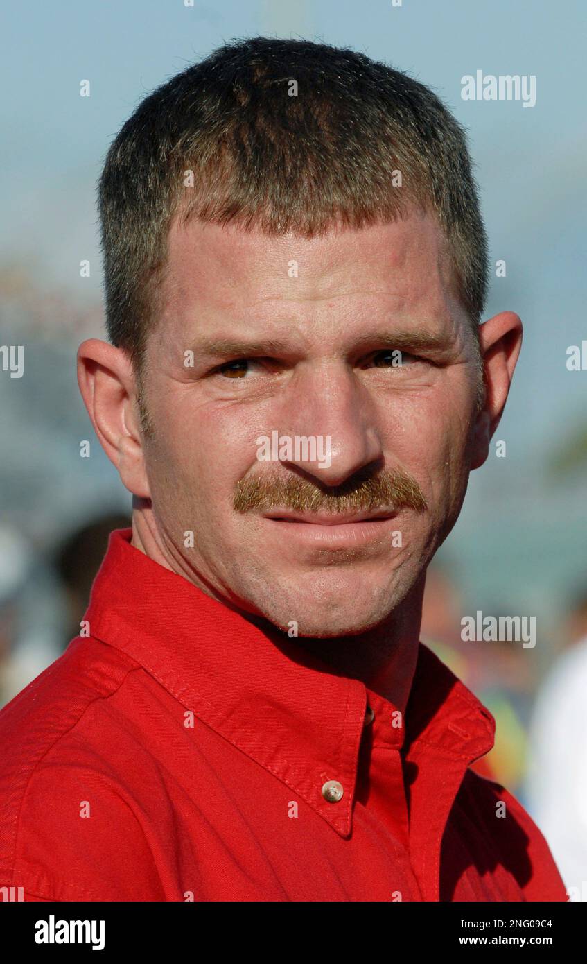 Kerry Earnhardt, eldest son of Dale Earnhardt, is seen prior to the