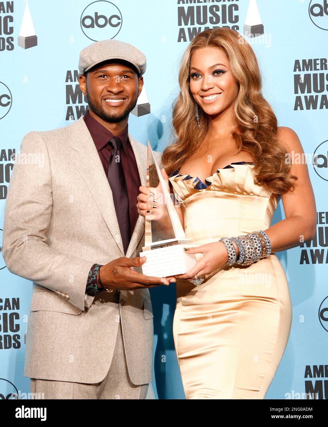 Usher and Beyonce, recipient of the international artist award of ...