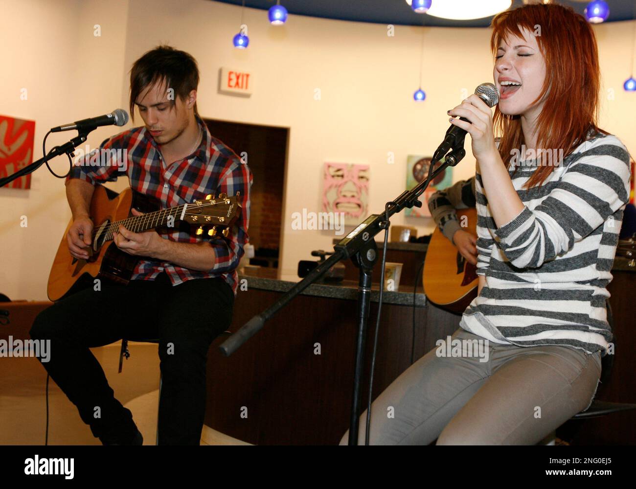Singer Hayley Williams, right, and guitarist Josh Farro, of the band ...