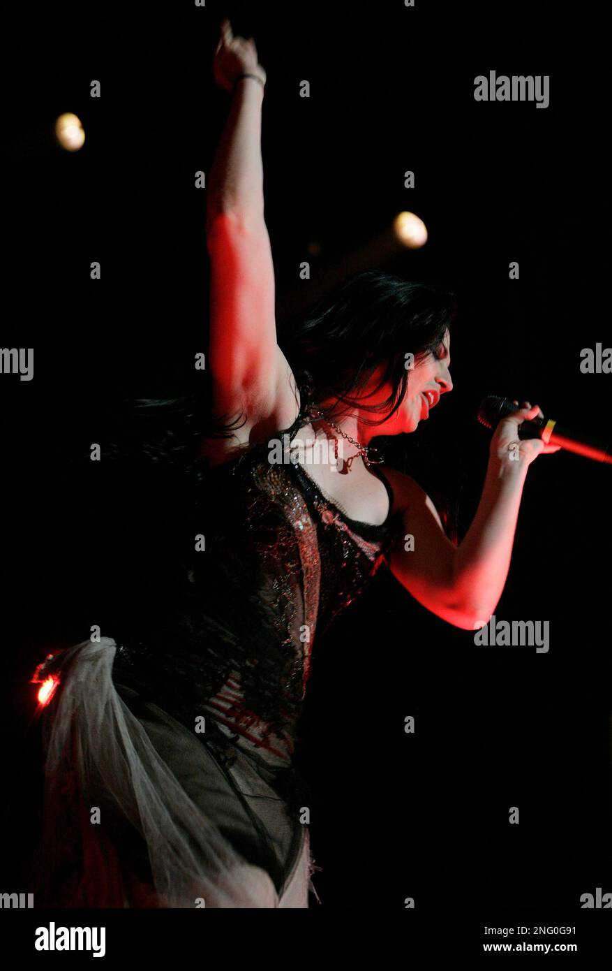 Singer Amy Lee, of the band Evanescence, perform with the band as part
