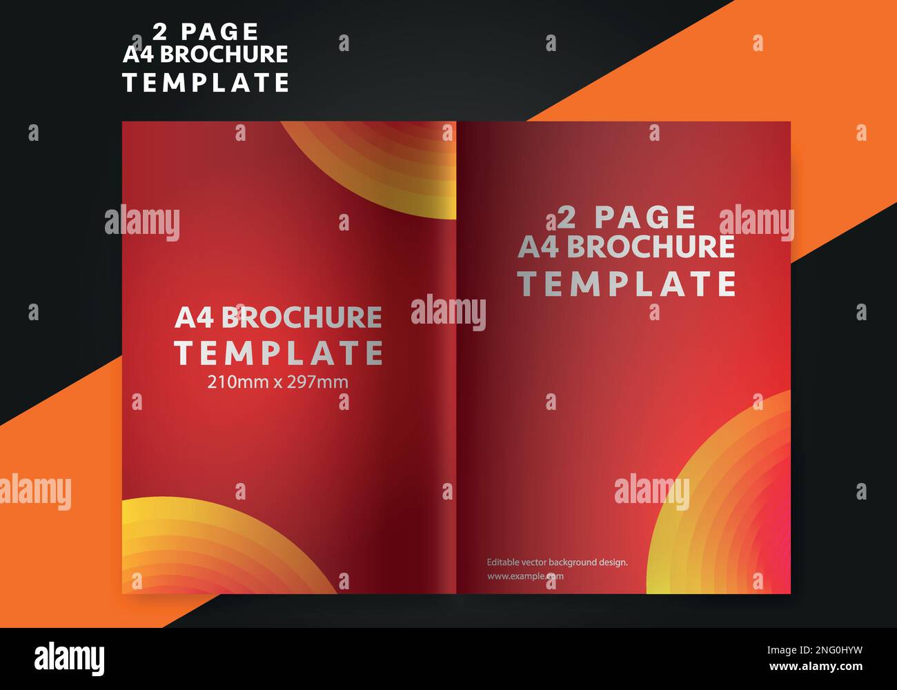 Trifold brochure design. A4 abstract business brochure template