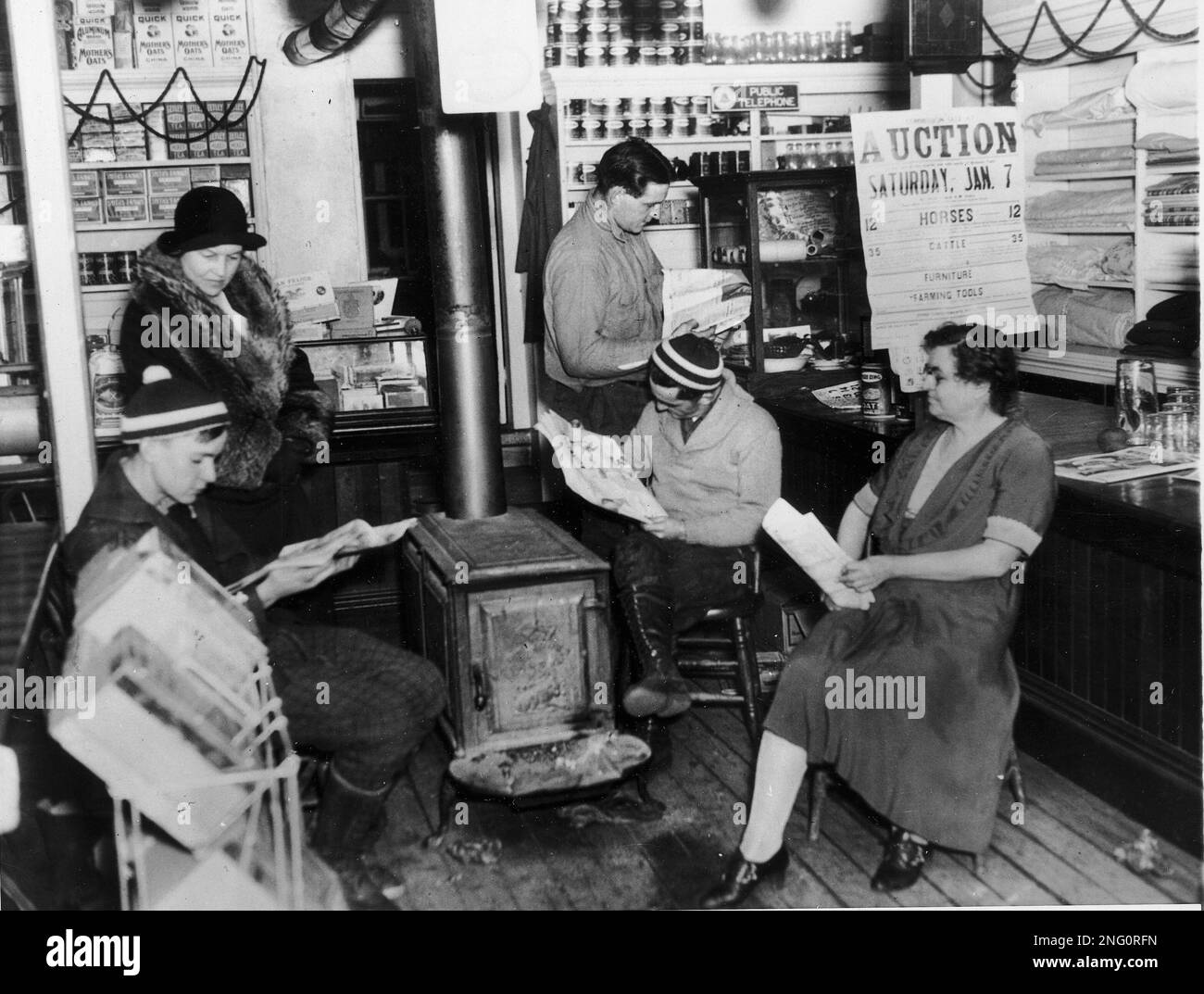 Saddened townspeople at the general store in Plymouth, Vermont read about the passing of their